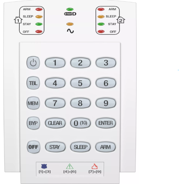 Keypad K10V juhtmega 2 ala vertikaalne