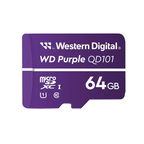 MicroSD Memory Card WDD064G1P0C 64GB QD101 Purple