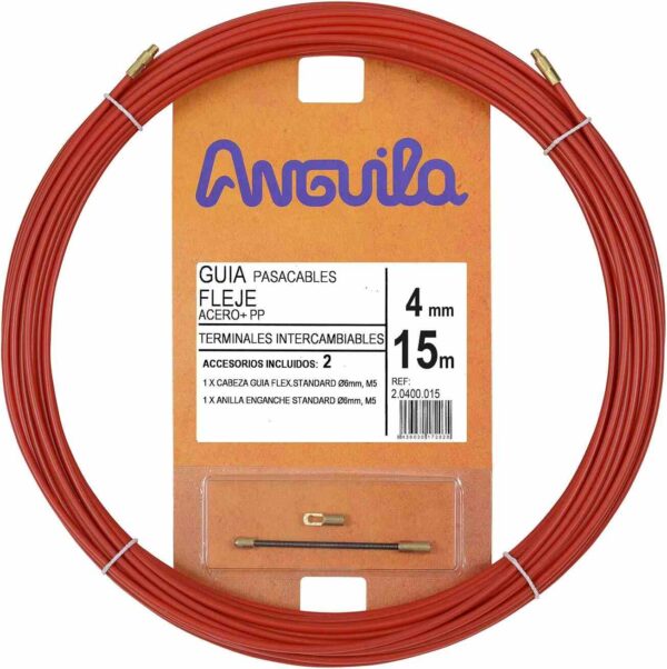 Pull Wire 2.0400.015 Steel Cable 4mm 15m Red