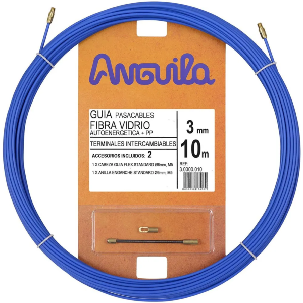 Pull Wire 3.0300.010 Steel Cable Fiber 3mm 10m Blue