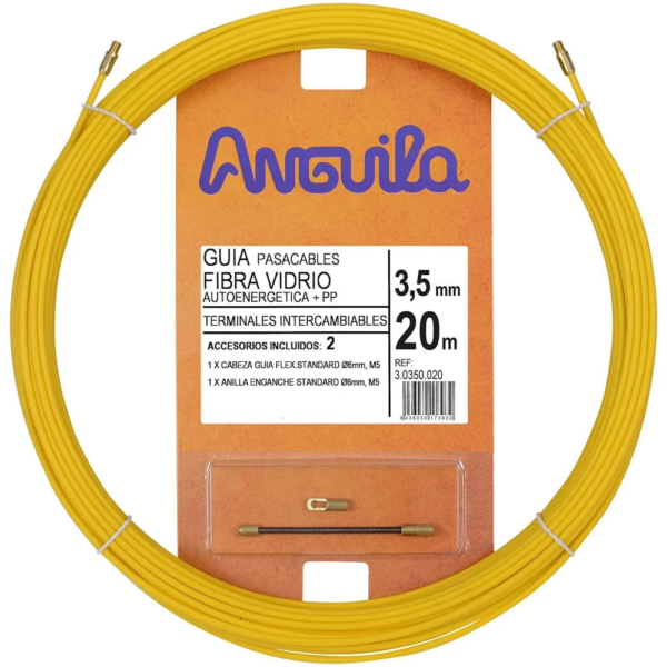 Pull Wire 3.0352.020 Steel Cable Fiber 3.5mm 20m Yellow