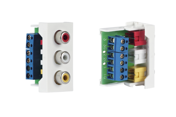 1/2 Connection Panel WP‑43R 3×RCA 225×45×333mm