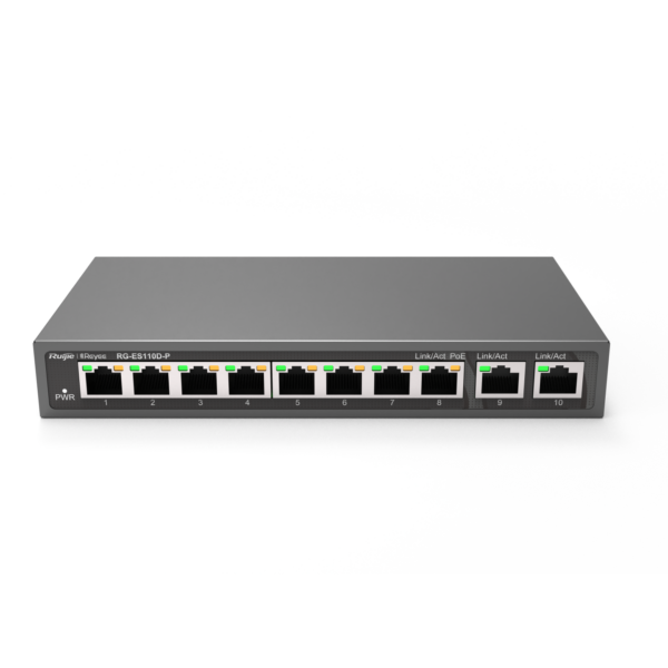 Switch RG-ES110D-P Unmanaged 8-port 10/100Mbps