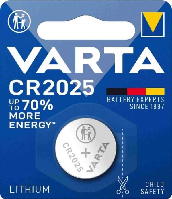 Battery VARTA Long Life CR2025 Fob 3V 1tk