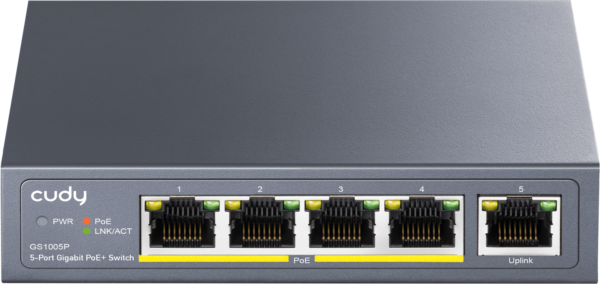 Switch GS1005P unmanaged 5-port POE+ 60W Black