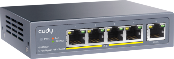 Switch GS1005P unmanaged 5-port POE+ 60W Black