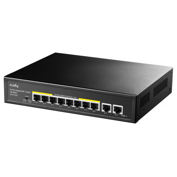 Switch GS1010PE 10-porti POE+ 120W Must