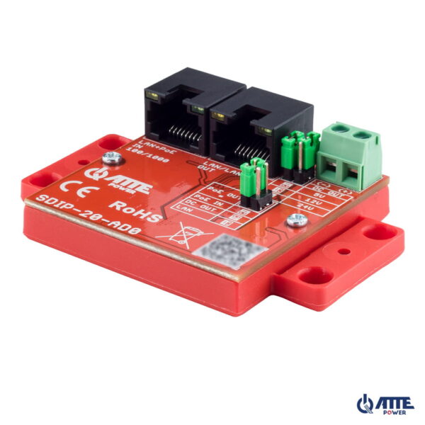 PoE 802.3af sisend SDIP-20-AD0 5V /12V /24V LAN 20W