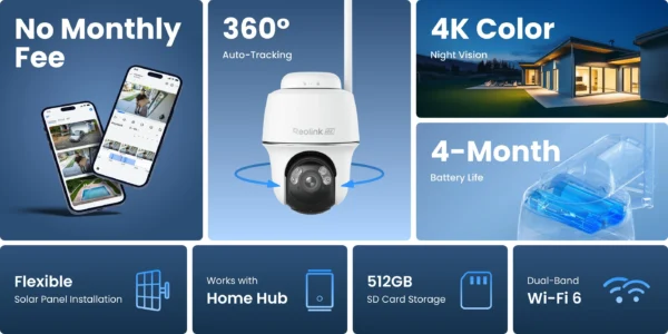 Reolink Argus PT Ultra | 4K Solar/Battery Security Camera