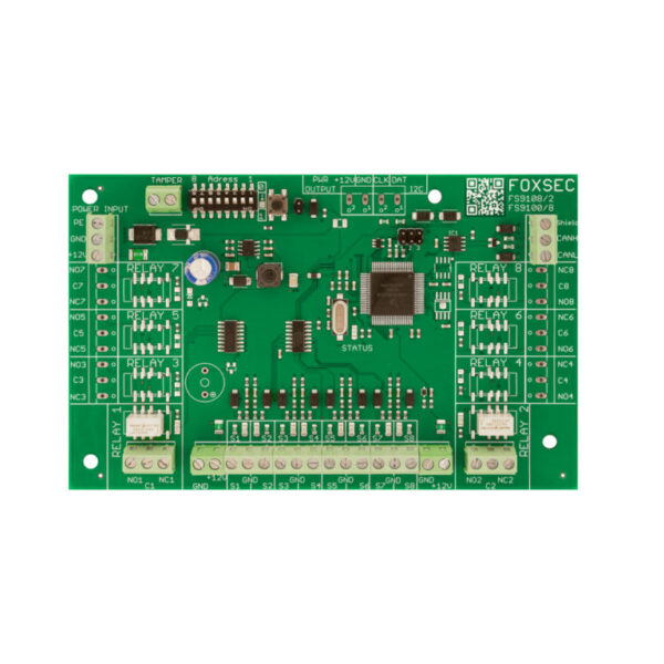 Expansion Module FS9108/2 PCB, 8 Inputs / 2 Outputs