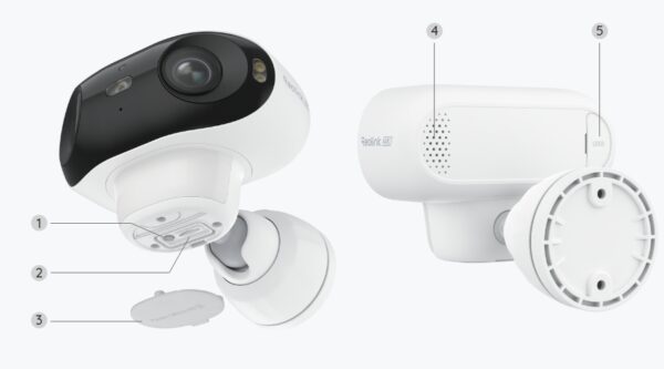 Reolink Argus 4 – 4K 180° Dual-Lens Wi-Fi 6 Solar/Battery Camera