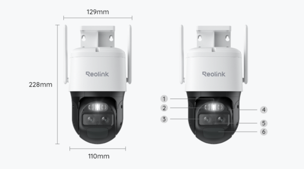Reolink TrackMix | 4K Dual-Lens Wi-Fi 6 PTZ Battery-Powered Security Camera